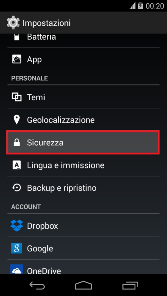 installare un file APK su Android