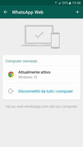 privacy sulle chat di whatsapp web