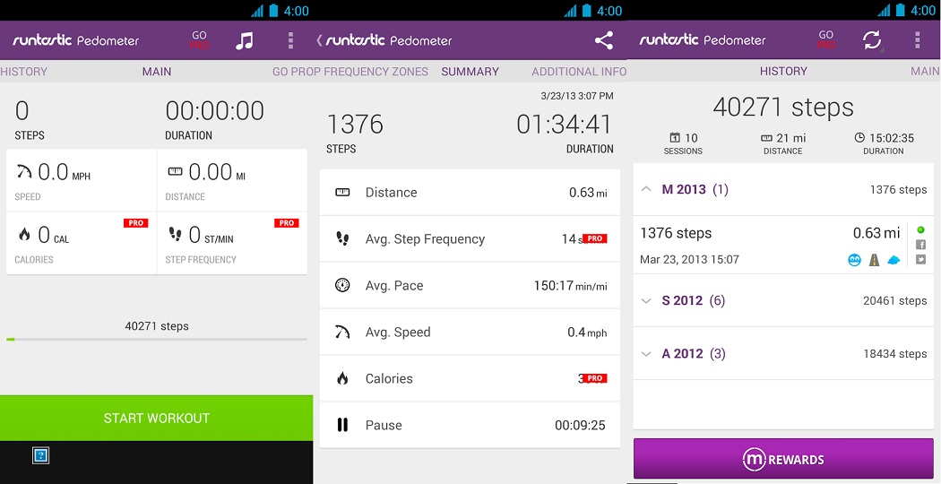 runtastic pedometer