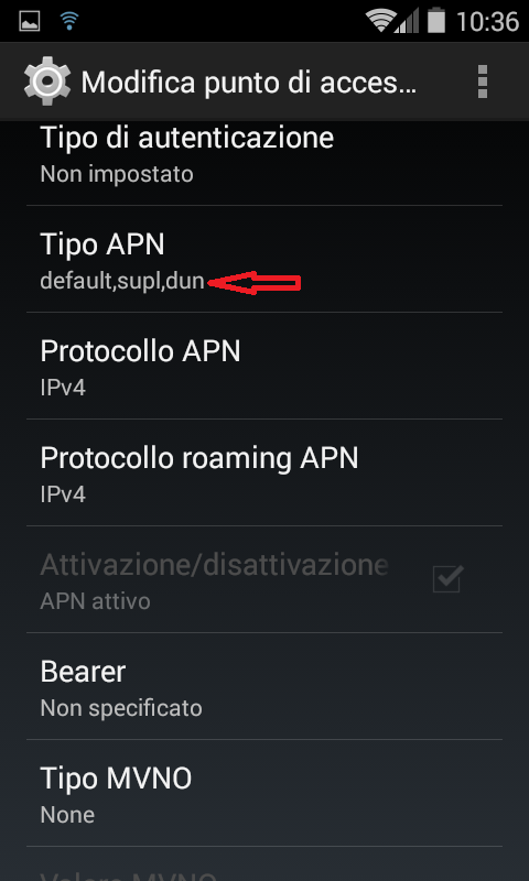 apn vodafone android